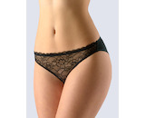 GINA dámské kalhotky bokové - brazilky, šité, s krajkou, jednobarevné La Femme 2 16102P  - černá  34/36