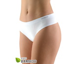 GINA dámské kalhotky francouzské, bezešvé, bokové, jednobarevné Eco Bamboo 04027P  - bílá  S/M