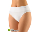 GINA dámské kalhotky klasické se širokým bokem, širší bok, bezešvé, jednobarevné Eco Bamboo 00039P  - bílá  M/L