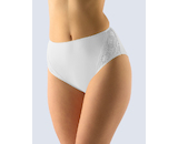 GINA dámské kalhotky klasické ve větších velikostech, větší velikosti, šité, s krajkou, jednobarevné  11066P  - bílá  42/44