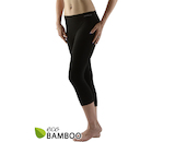 GINA dámské legíny 3/4 délka, 3/4 kalhoty, bezešvé, klasické Eco Bamboo 95032P  - černá  L/XL