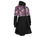 Unuo, Dámský softshellový kabát s fleecem Romantico, Černá, Kouzelné květiny Velikost: L