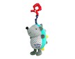 Dětská plyšová hračka s hracím strojkem a klipem Baby Mix Ježek modro-šedý - Multicolor