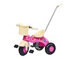 Dětská šlapací tříkolka s vodící tyčí BAYO JUNIOR růžová - Růžová