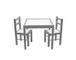 Dětský dřevěný stůl s židličkami Drewex šedý - šedá