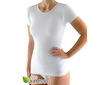 GINA dámské tričko s krátkým rukávem, krátký rukáv, bezešvé, jednobarevné Eco Bamboo 08027P  - bílá  S/M
