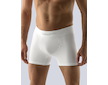 GINA pánské boxerky delší nohavička, bezešvé, jednobarevné Bamboo PureLine 54004P  - bílá  M/L