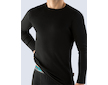 GINA pánské tričko s dlouhým rukávem,  šité, jednobarevné  78003P  - černá  XL - černá