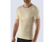 GINA pánské tričko s krátkým rukávem, krátký rukáv, bezešvé, jednobarevné Bamboo Soft 58009P  - tělová  XL/XXL - tělová
