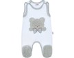 Luxusní kojenecké dupačky New Baby Honey Bear s 3D aplikací - Bílá