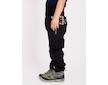 Unuo, Dětské softshellové kalhoty s fleecem Basic, Černá, Roboti Velikost: 116/122