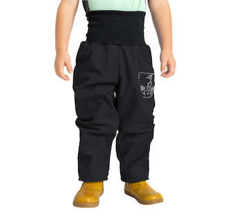 Unuo, Batolecí softshellové kalhoty s fleecem Basic, Černá Velikost: 86/92