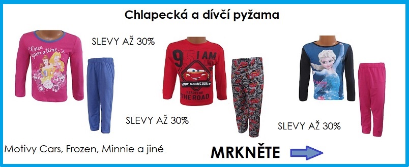 Chlapecká a dívčí pyžama, mrkněte, slevy až 30% Chlapecká a dívčí pyžama, mrkněte, slevy až 30%
