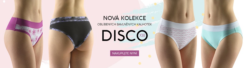 Oblíbené bavlněné dámské kalhotky Disco