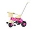Dětská šlapací tříkolka s vodící tyčí BAYO JUNIOR růžová