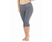 GINA dámské capri legíny sportovní, šité, klasické, jednobarevné ECO Bamboo Sport 95036P  - šedá  L/XL