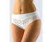 GINA dámské kalhotky klasické, širší bok, šité, s krajkou, jednobarevné La Femme 10121P  - bílá  34/36