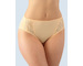 GINA dámské kalhotky klasické vyšší se širokým bokem, širší bok, šité, s krajkou, jednobarevné La Femme 2 10212P  - písková  42