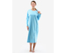 GINA dámské košilka noční dámská dlouhý rukáv, šité, s potiskem Pyžama 2022 19131P  - sv. tyrkysová azurová M