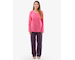 GINA dámské pyžamo dlouhé dámské, šité, s potiskem Pyžama 2022 19137P  - purpurová lékořice L