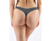 GINA dámské tanga boková, úzký bok, bezešvé, bokové, jednobarevné Eco Bamboo 05013P  - tm. šedá  L/XL