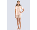 GINA dětské pyžamo krátké dívčí, šité, s potiskem Pyžama 2021 29006P  - pleťová černá 140/146