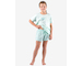 GINA dětské pyžamo krátké dívčí, šité, s potiskem Pyžama 2022 29008P  - aqua akvamarín 152/158