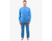 GINA pánské pyžamo dlouhé pánské, šité, s potiskem Pyžama 2022 79135P  - atlantic tm. šedá XL