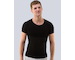 GINA pánské tričko s krátkým rukávem, krátký rukáv, bezešvé, jednobarevné Bamboo PureLine 58003P  - černá  L/XL