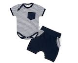 2-dílná letní bavlněná souprava New Baby Perfect Summer modrá
