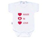 Body s potiskem New Baby MADE IN LOVE