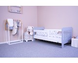 Dětská postel se zábranou New Baby ERIK 140x70 cm bílo-šedá