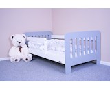 Dětská postel se zábranou New Baby ERIK 160x80 cm bílo-šedá