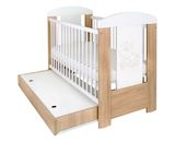 Dětská postýlka New Baby Medvídek s hvězdičkou se šuplíkem dub