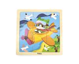 Dřevěné puzzle pro nejmenší Viga 9 ks Letadlo