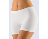 GINA dámské boxerky delší nohavička, kratší nohavička, bezešvé, klasické, jednobarevné Bamboo Cotton 03009P  - bílá  L/XL