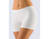 GINA dámské boxerky delší nohavička, kratší nohavička, bezešvé, klasické, jednobarevné Bamboo PureLine 03013P  - bílá  L/XL