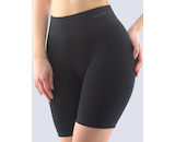 GINA dámské boxerky prodloužené, kratší nohavička, bezešvé, klasické, jednobarevné Bamboo PureLine 03017P  - černá  M/L