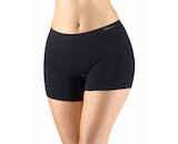 GINA dámské boxerky delší nohavička, kratší nohavička, bezešvé, klasické, jednobarevné Eco Bamboo 03018P  - černá  L/XL