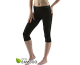 GINA dámské capri, bezešvé, klasické Eco Bamboo 95033P  - černá  S/M