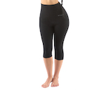 GINA dámské Capri s vysokým pasem sportovní, bezešvé, klasické, jednobarevné ECO Bamboo Sport 95038P - černá L/XL