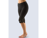GINA dámské capri, šité, klasické, jednobarevné  95001P  - černá  XXL