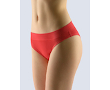 GINA dámské kalhotky bokové - brazilky, šité, jednobarevné Disco Solid 16137P  - červená  34/36