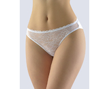 GINA dámské kalhotky bokové - brazilky, šité, s krajkou, jednobarevné La Femme 2 16102P  - bílá  34/36