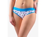 GINA dámské kalhotky bokové se širokým bokem, širší bok, šité, s potiskem Disco XVII 16171P - dunaj fialová 46/48