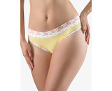 GINA dámské kalhotky bokové se širokým bokem, širší bok, šité, s potiskem Disco XVIII 16178P - šampaň maracuja 38/40