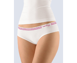 GINA dámské kalhotky francouzské, bezešvé, bokové Bamboo Cotton 04021P - bílá višňová S/M
