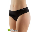 GINA dámské kalhotky francouzské, bezešvé, bokové, jednobarevné Eco Bamboo 04027P - černá M/L