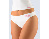GINA dámské kalhotky klasické s úzkým bokem, úzký bok, bezešvé, jednobarevné Bamboo Natural 00027P  - bílá purpurová L/XL