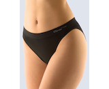 GINA dámské kalhotky klasické s úzkým bokem, úzký bok, bezešvé, jednobarevné Bamboo PureLine 00018P - černá M/L
